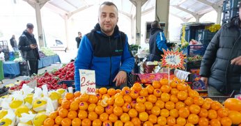 Pazarda narenciye ürünlerine ilgi yoğun