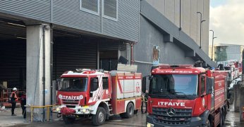 Lojistik deposunda korkutan yangın