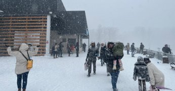 Kuzuyayla’da muhteşem kar manzarası