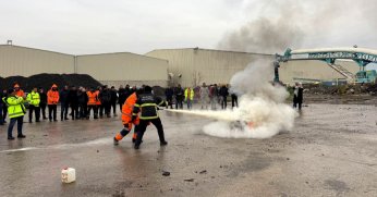 İtfaiyeden TCDD’ye yangın eğitimi