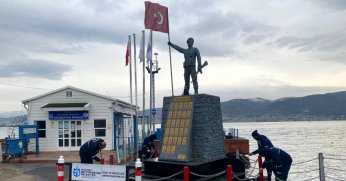 Şehitler anıtında bakım çalışması