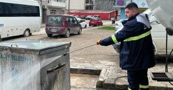 Konteynerlerde dezenfeksiyon çalışması