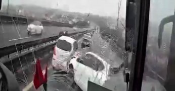 5 aracın karıştığı kazada 8 yaralı