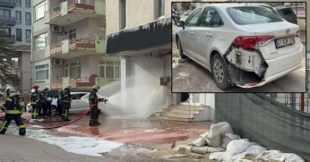 Doğal gaz kutusundaki yangın korkuttu