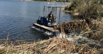 Gölkaypark’taki gölet atıklardan arındırıldı