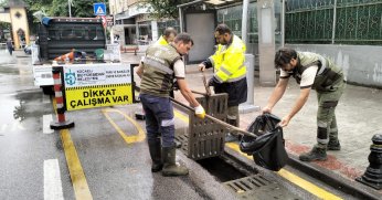 Kuvvetli sağanakta olumsuzluk yaşanmadı