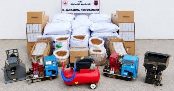 2 milyon 450 bin liralık tütün ve makaron ele geçirildi