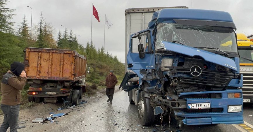 Tır ile kamyon çarpıştı: 1 yaralı