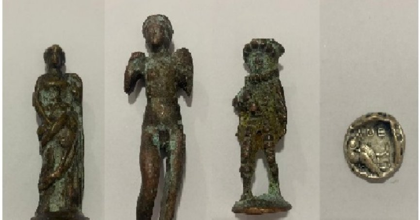 Tarihi eser niteliğinde  obje ve sikke ele geçirildi