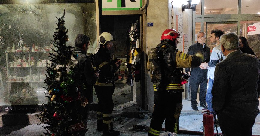 Mağazada elektrik kontağından yangın çıktı