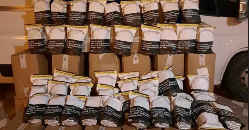 Kocaeli'de 1 ton kaçak tütün ele geçirildi
