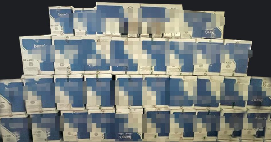 Gölcük’te 740 bin makaron ele geçirildi