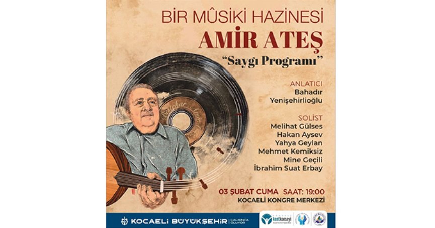 Kocaeli’nin değerlerinden Amir Ateş’e saygı gecesi