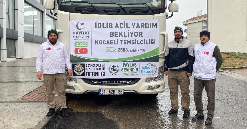 Kocaeli’den İdlib’e 13 yardım tırı