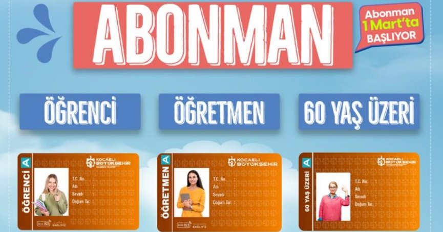 Abonman indirimli kart başlıyor