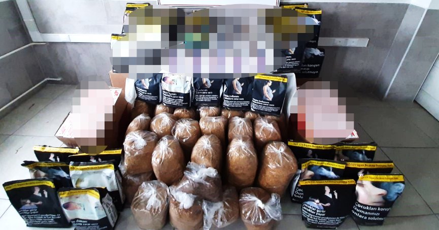 184 kilo kaçak tütün ele geçirildi