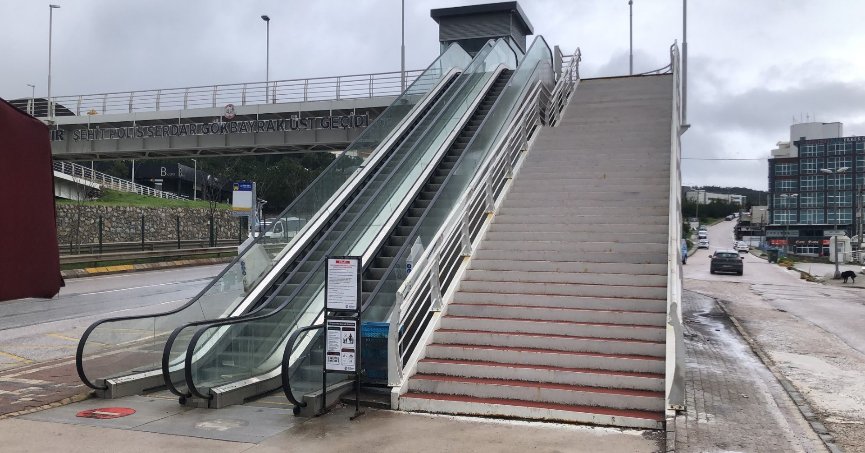 Umuttepe’deki yürüyen merdiven bakıma alındı