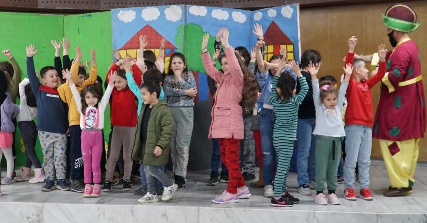 Çocuklar etkinlikte doyasıya eğlendi