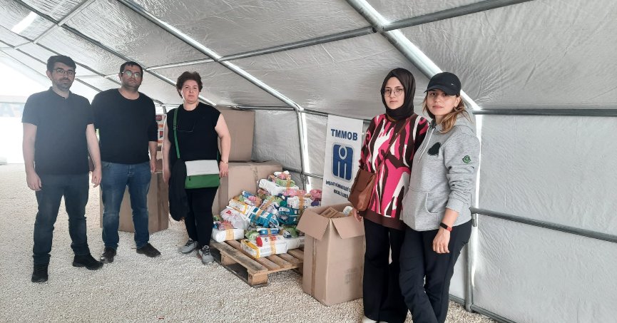 İMO Kadın Komisyonu’nun  yardımları deprem bölgesinde