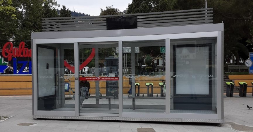 Cumhuriyet Parkı’na  klimalı modern durak