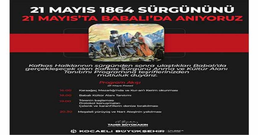 21 Mayıs 1864 Çerkes Sürgünü 158. yılında anılacak