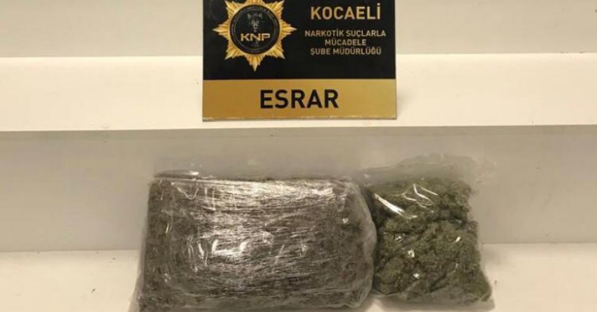 1 kilo 200 gram esrar ele geçirildi