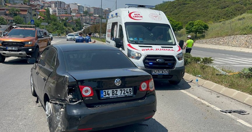 İki otomobilin çarpıştığı kazada 1 kişi yaralandı