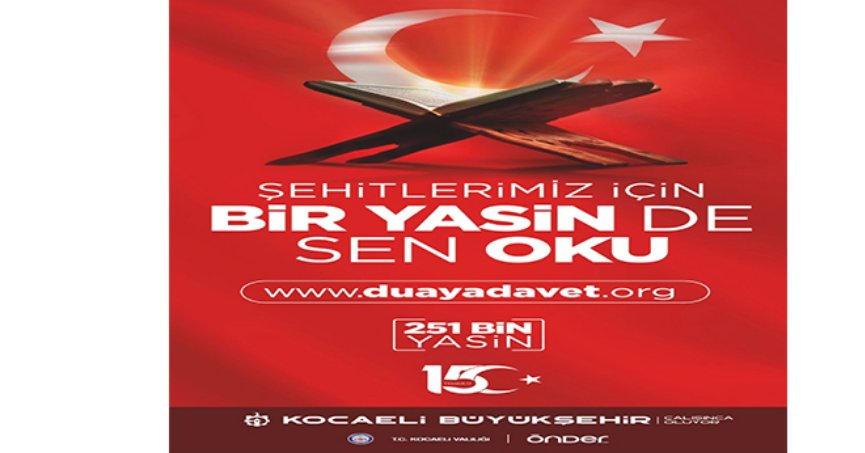 “Bir Yasin de Sen Oku” çağrısı yapıldı