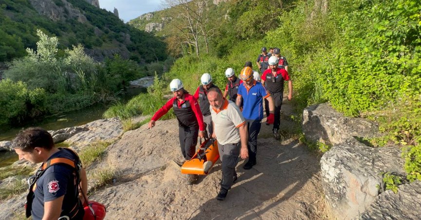 Tırmanış yaparken düşen kişi yaralandı