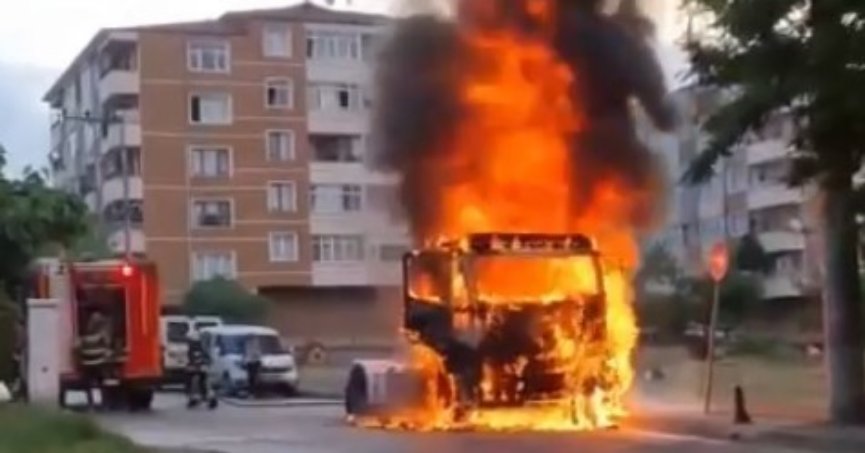 Park halindeki çekici alev topuna döndü