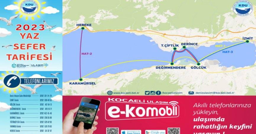 Deniz ulaşımında yaz  sefer tarifesine geçiliyor