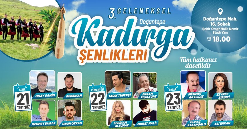 Şenlikte müzik şöleni yaşanacak