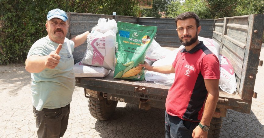 Selden tarlaları zarar gören çiftçilere destek
