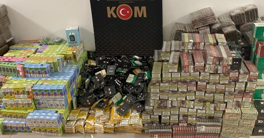 Çok sayıda gümrük kaçağı ürün ele geçirildi