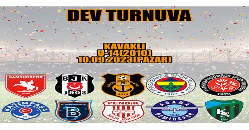 Dev turnuva 10 Eylül'de yapılacak