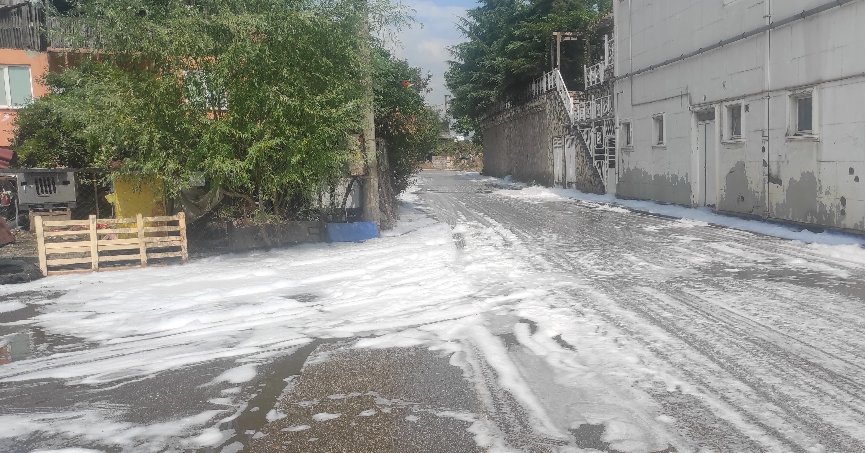 Sağanak sonrası şaşırtan görüntü