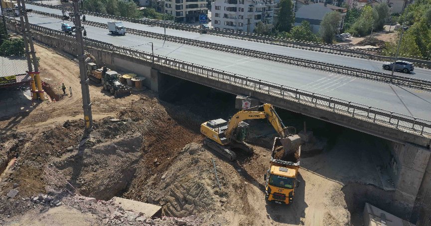 Kaşkaldere Kavşağı’nda yoğun çalışma sürüyor