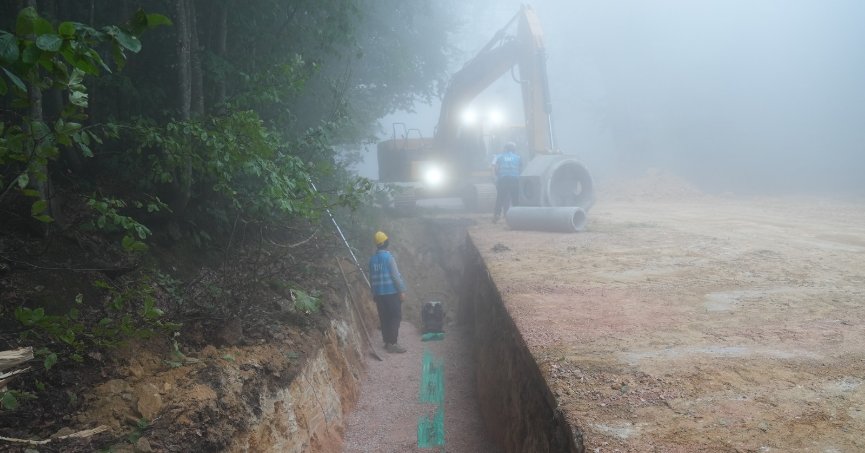 Teleferik sosyal tesisinde altyapı çalışmaları sürüyor
