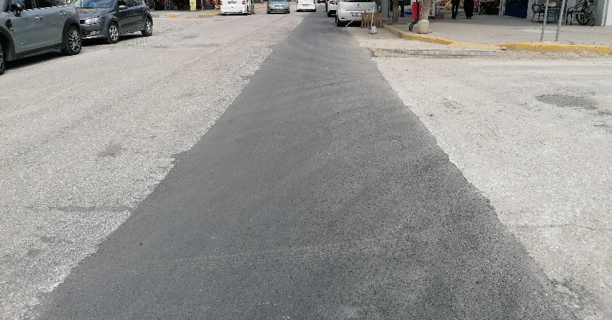 Asfalt yama ile sorun çözüldü