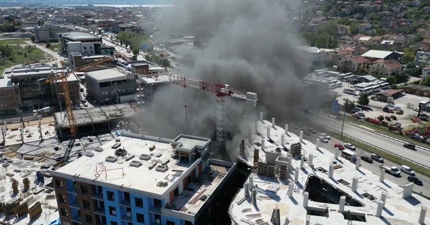 İnşaatta yangın çıktı