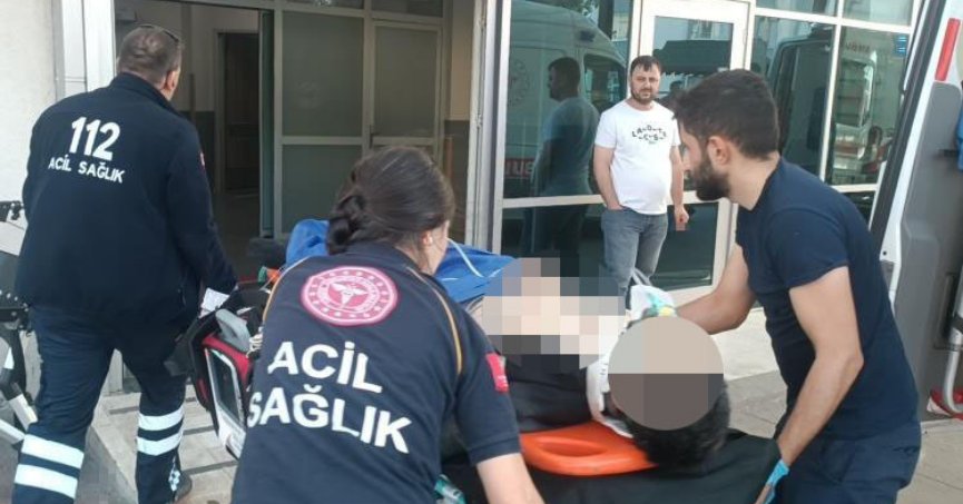 Kaza yapan motosikletli ağır yaralandı