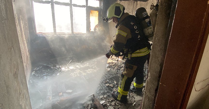 Kullanılmayan binada yangın çıktı