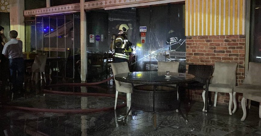 Restoranda çıkan yangın söndürüldü