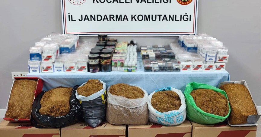 Gölcük’te 11 bin 820 makaron ele geçirildi