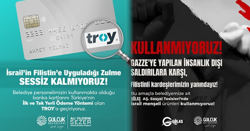 Gölcük Belediyesi’nden İsrail boykotu