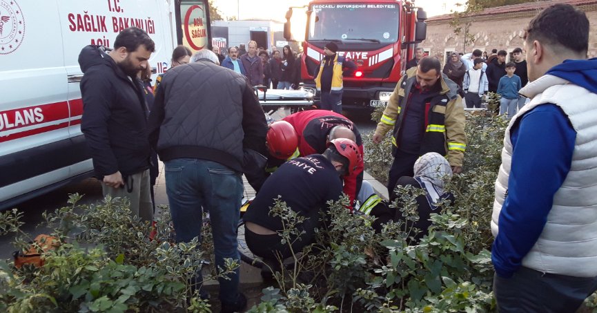 Pedala ayağı sıkışan çocuk kurtarıldı