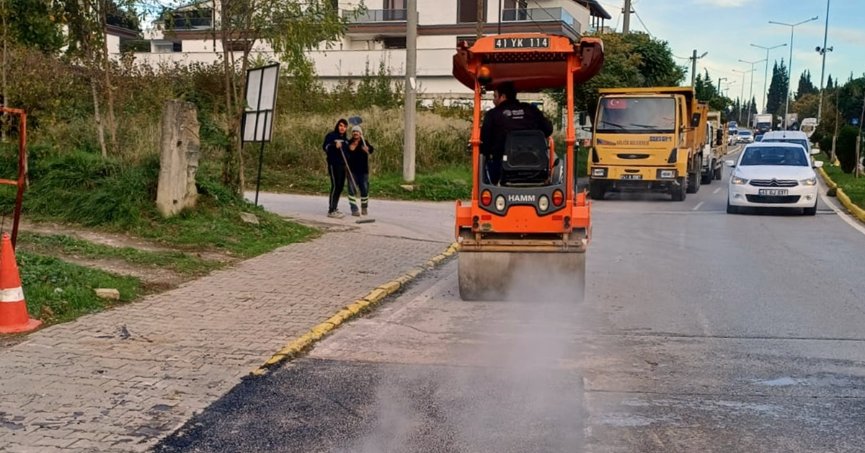Örcün Yolu Caddesi’nde yama yapıldı