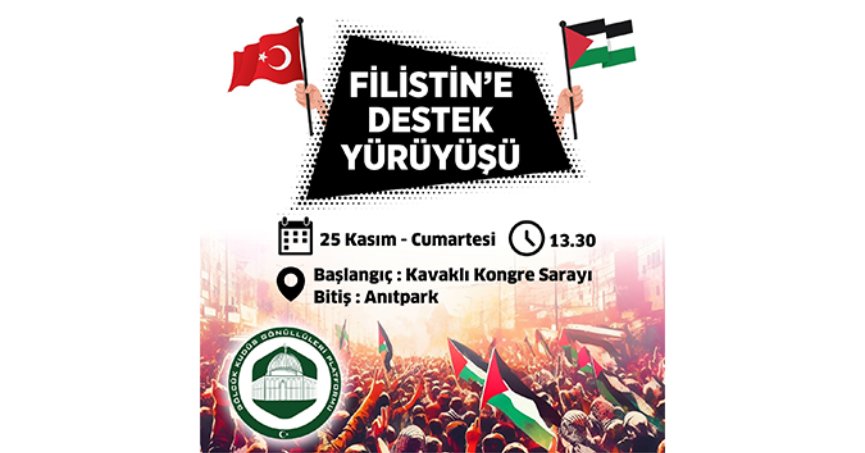 Gölcük’te Filistin’e destek yürüyüşü yapılacak