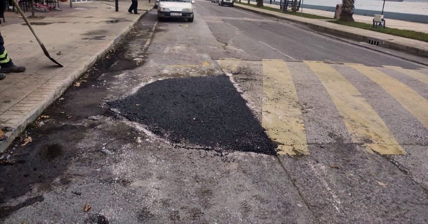 Sökülen hız kesici onarıldı