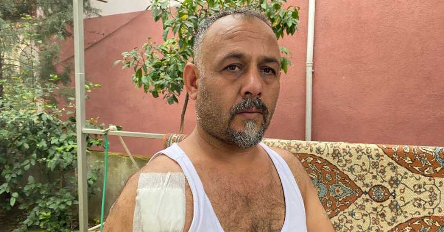 Çocuklarıyla bahçede otururken dehşeti yaşadı